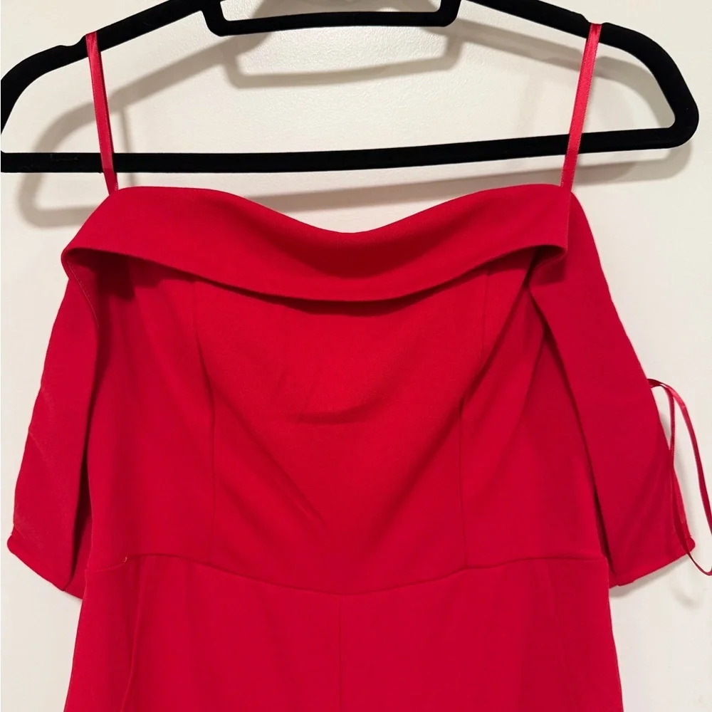 Elegant Red Women's Strapless Jumpsuit w/Built In Bra - Picture 8 of 11